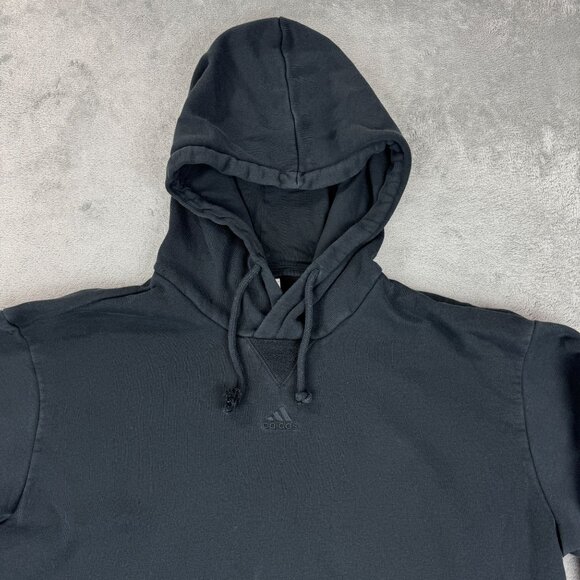 Adidas All Szn Mens M Hoodie Sweatshirt Pullover Embroidered Center Logo Faded - Picture 4 of 9